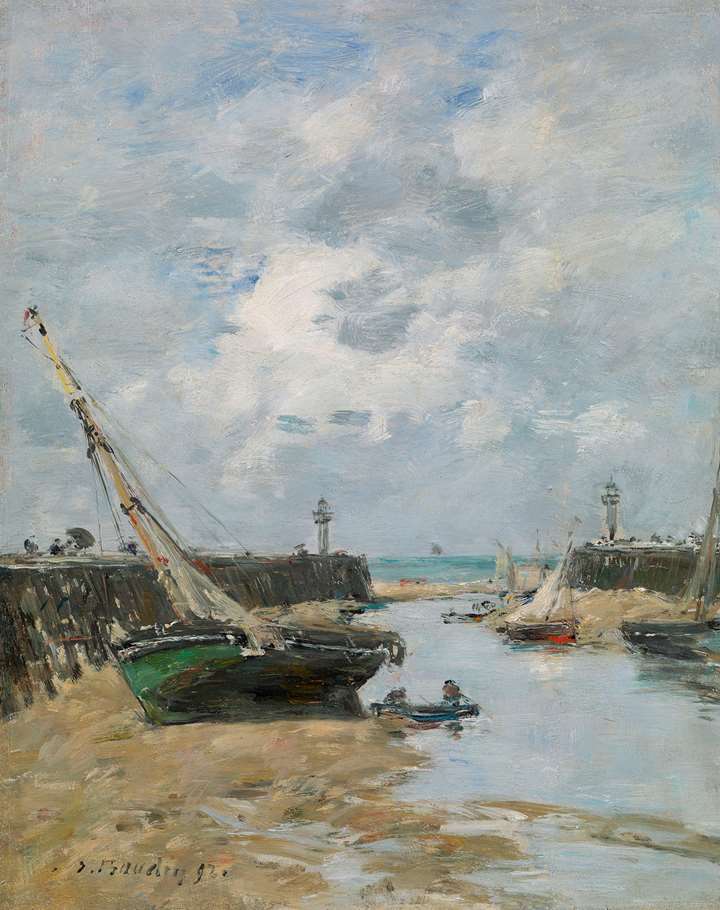 Les Jetées de Trouville à marée basse
